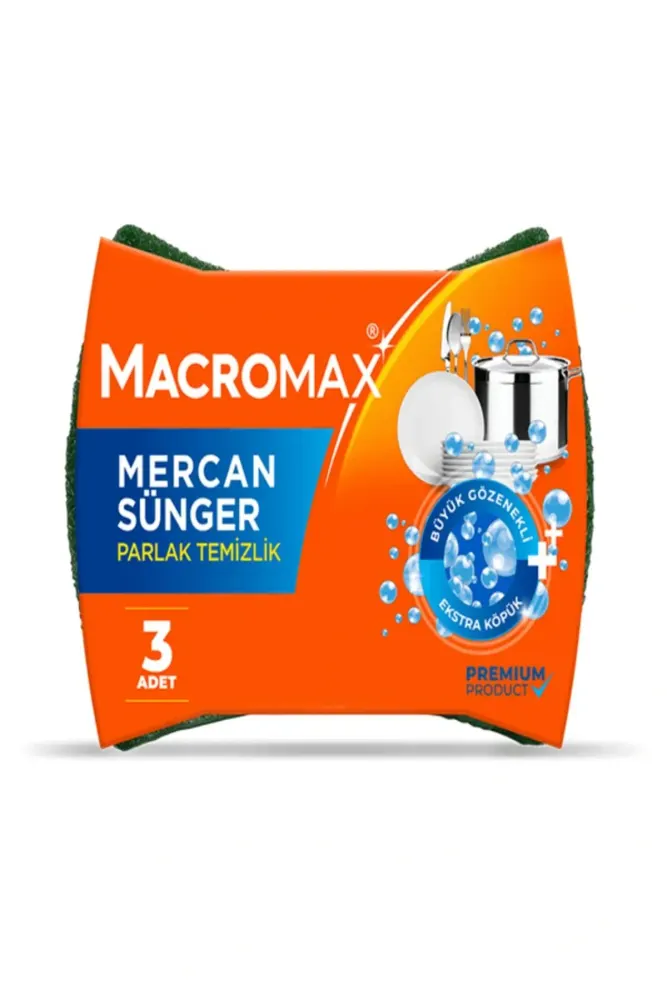 Macro Max Mercan Sünger 3'lü