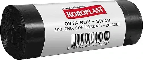 Koroplast Orta Boy Siyah 20'li