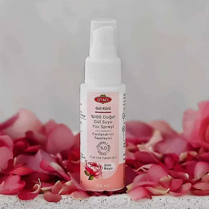 Otacı Gül Kürü Yüz Spreyi %100 Doğal Gülsuyu 50 ml