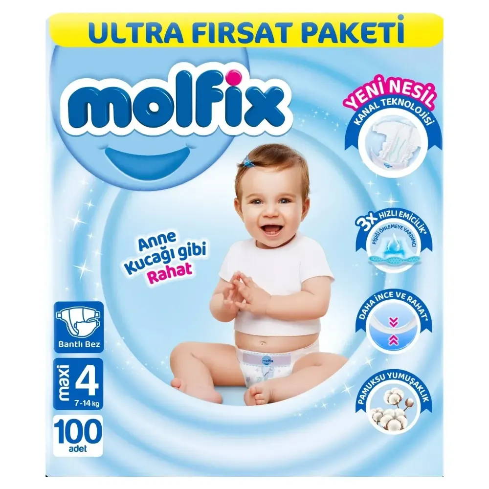 Molfix Ultra Fırsat Paketi 4NO 7-14 kg 100'lü